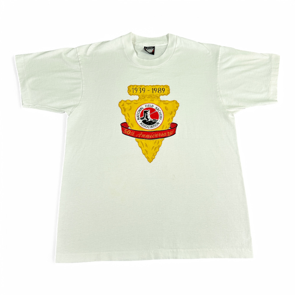 Vintage Archery Shirt Adult MEDIUM White National Field Archery Association NFAA